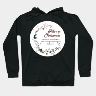 Merry Christmas Round Sticker 22 Hoodie